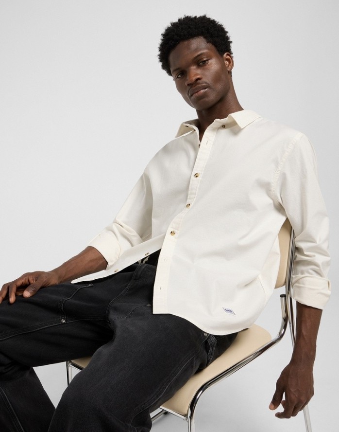 MESKA KOSZULA LEE NO POCKET BUTTON DOWN ECRU 112370478