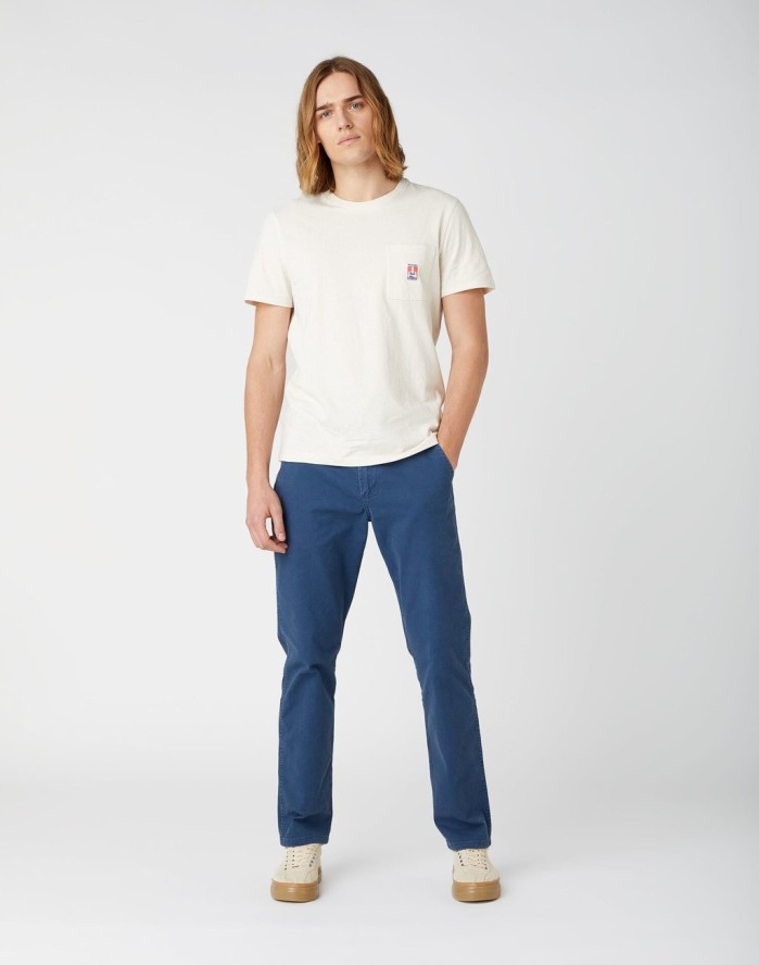 WRANGLER CASEY CHINO MĘSKIE SPODNIE MATERIAŁOWE DARK DENIM W1C050XTG 112141230