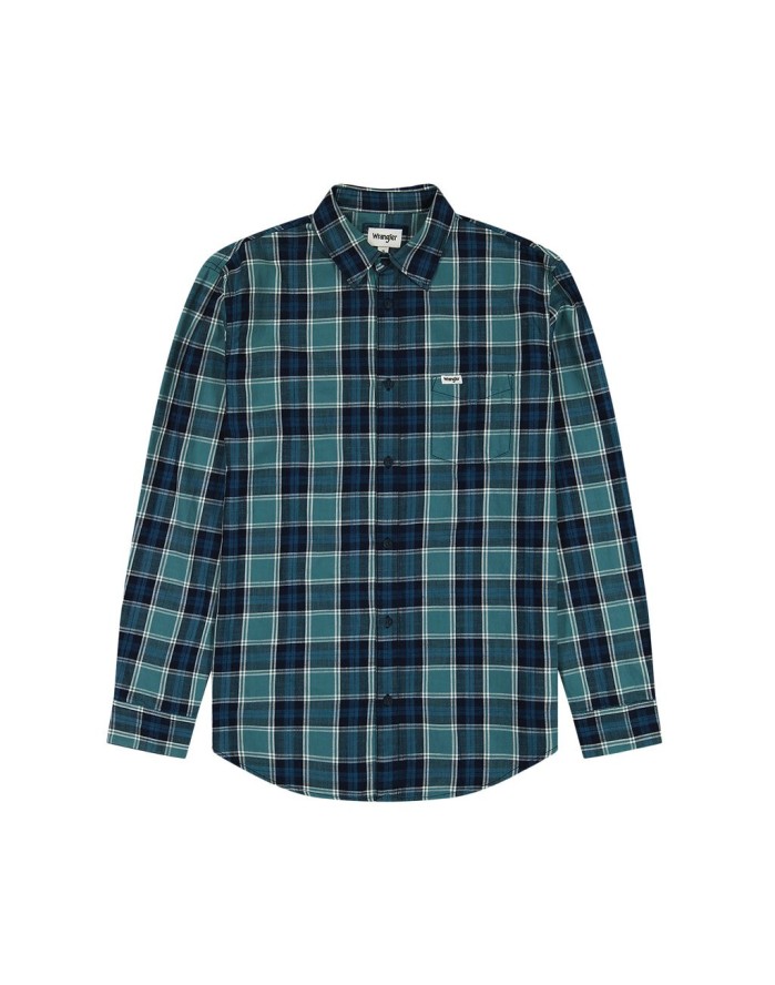 WRANGLER LS 1 PKT SHIRT MĘSKA KOSZULA W KRATĘ KRATA HYDRO INDYGO 112350492 W5A9017326