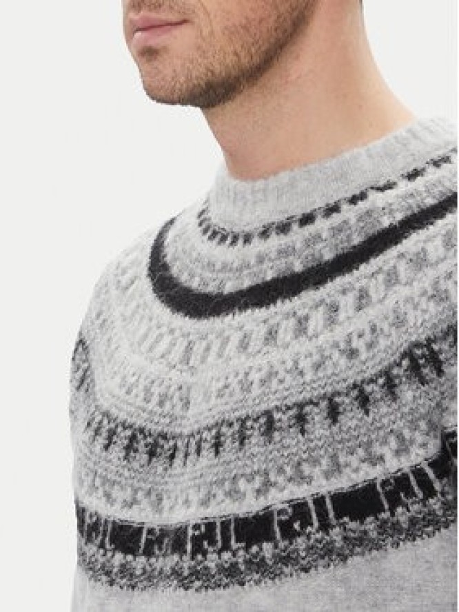 Pepe Jeans Sweter Fairisle PM702504 Szary Regular Fit