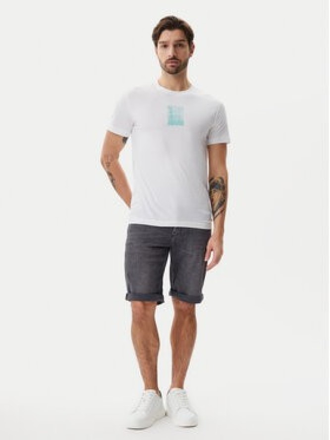 Calvin Klein Jeans T-Shirt Brush Stroke J30J327522 Biały Regular Fit