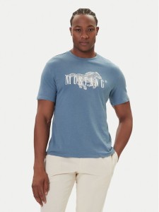 Mustang T-Shirt Austin 1016858 Niebieski Regular Fit