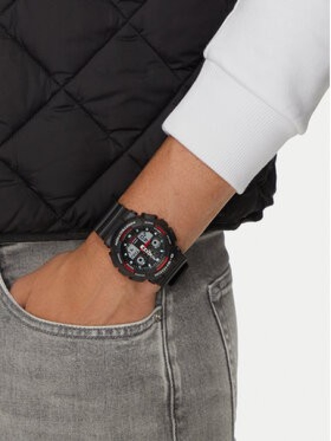 G-Shock Zegarek GA-100-1A4ER Czarny