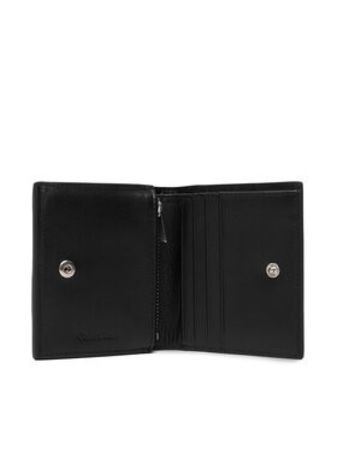 Calvin Klein Portfel Plaque Slim Trifold W Coin + Car LV04D1137G Czarny