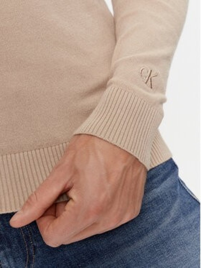 Calvin Klein Jeans Golf J30J324325 Beżowy Slim Fit