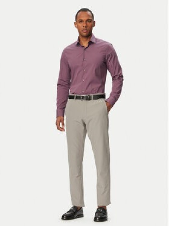 Calvin Klein Koszula Essentials LV019EU037 Fioletowy jasny Slim Fit