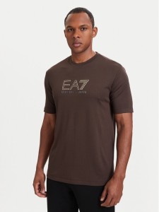 EA7 Emporio Armani T-Shirt 7M002239 AF13739 U6027 Brązowy Regular Fit