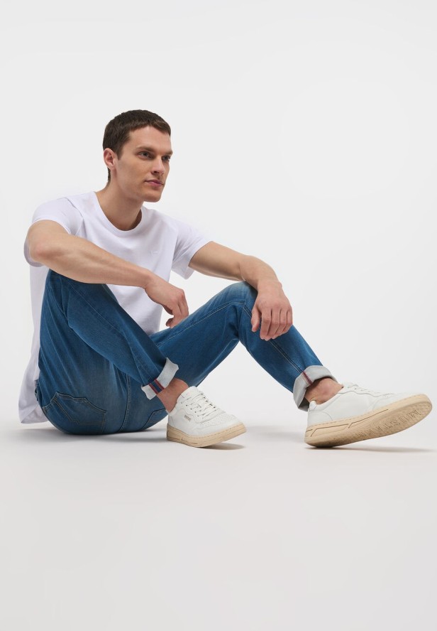 MUSTANG OREGON SLIM MĘSKIE SPODNIE JEANSOWE DENIM BLUE 1014374 5000 322