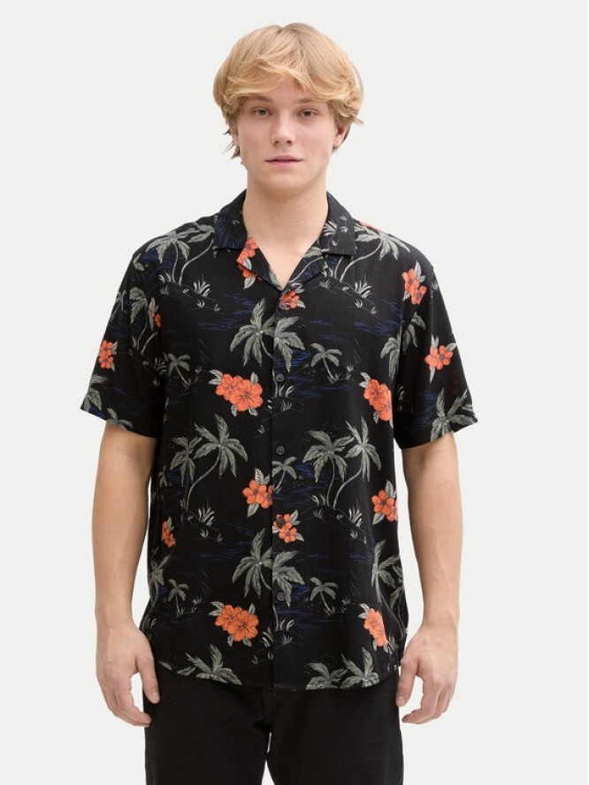 Tom Tailor Denim Koszula 1045191 Czarny Relaxed Fit