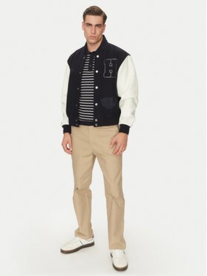 Tommy Hilfiger Kurtka przejściowa Leather Varsity Jacket MW0MW39248 Granatowy Regular Fit