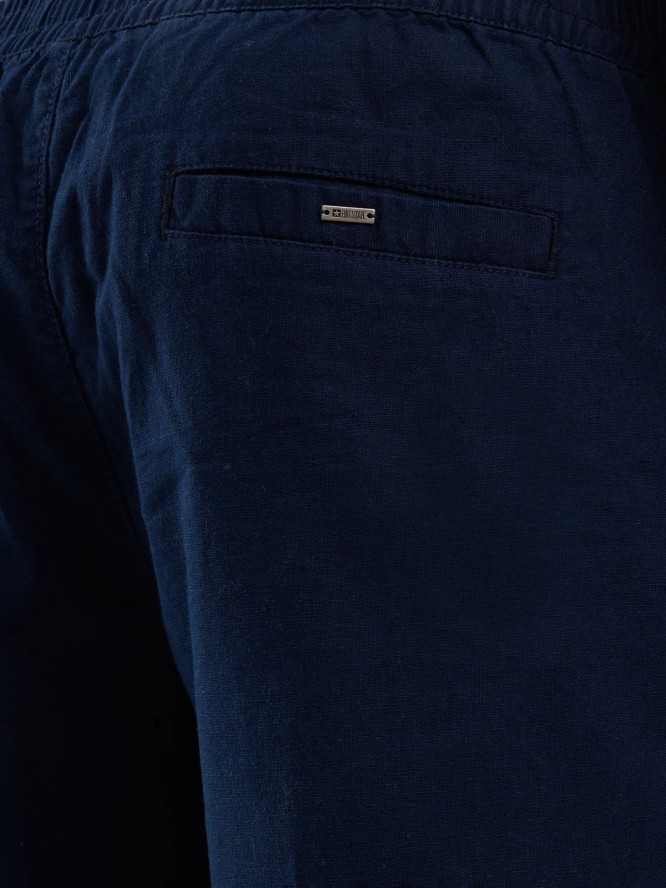 Szorty męskie lniane granatowe Linesi 403