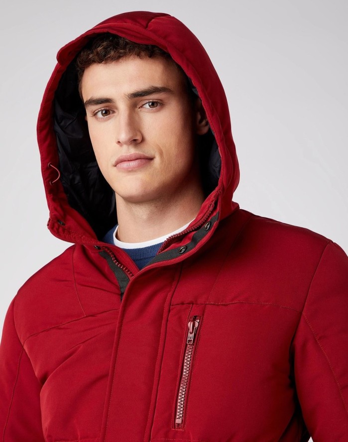 ZIMOWA KURTKA MĘSKA WRANGLER THE BODYGUARD BIKING RED W4D7WWX2G 112141360