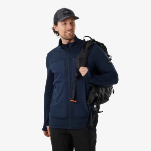 Bluza polarowa rozpinana wiatroszczelna na wędrówki męska Trondheim