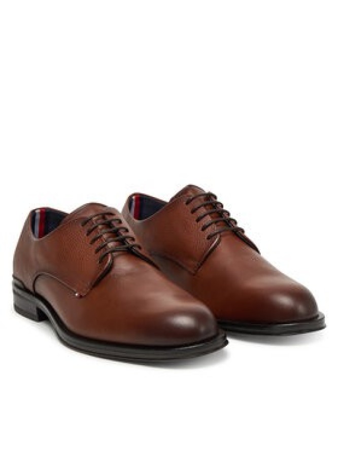 Tommy Hilfiger Półbuty Core Hilfiger Leather Shoe FM0FM05375 Brązowy