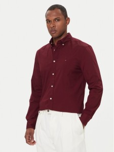 Tommy Hilfiger Koszula MW0MW37550 Bordowy Regular Fit