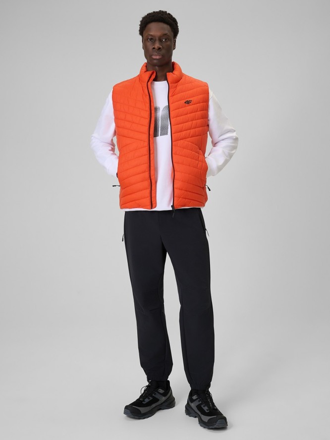4F Bezrękawnik z wypełnieniem syntetycznym męski - pomarańczowy S