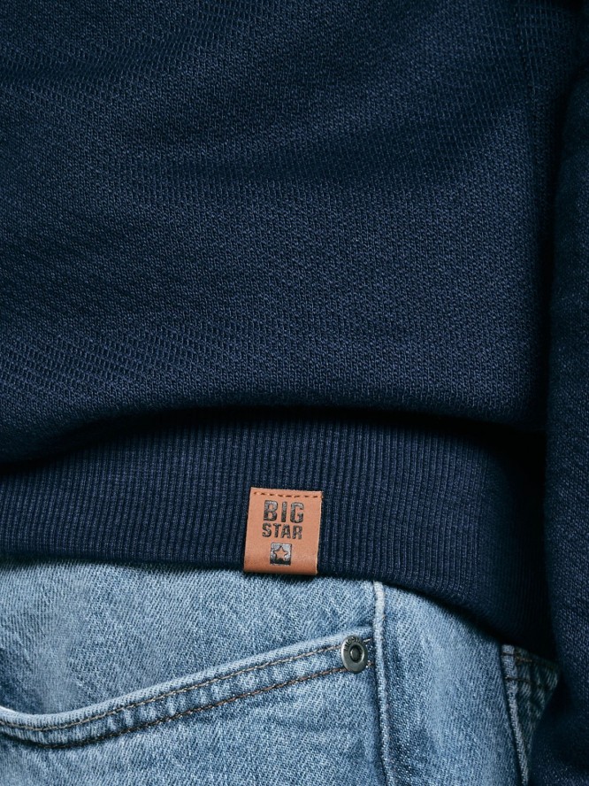 Bluza męska ze stójką granatowa Salih 403