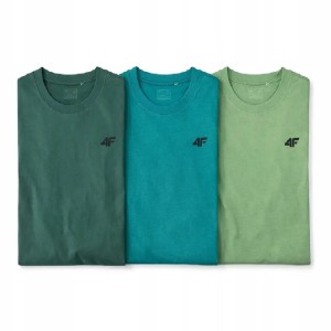 KOSZULKA MĘSKA LIMITOWANA 4F T-SHIRT KOMPLET ZESTAW 3 SZTUKI S M3948 SS26