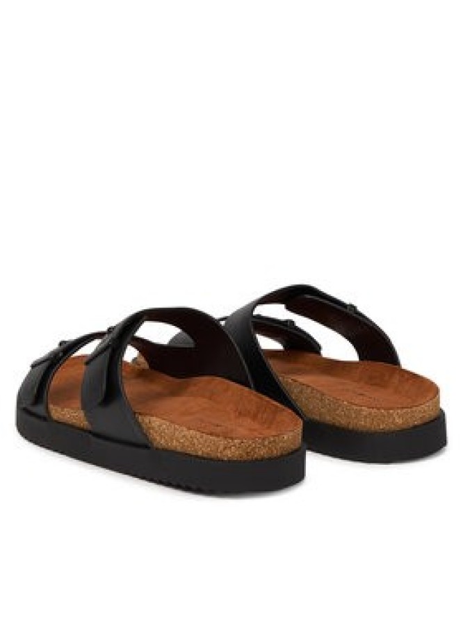 Tommy Hilfiger Klapki Cork Adjustable Lth Sandal FM0FM05754 Czarny