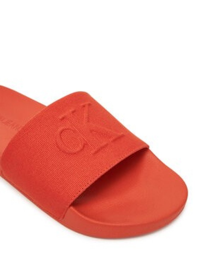 Calvin Klein Jeans Klapki Slide Hf Mono Cv YM0YM01282 Pomarańczowy