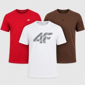 KOMPLET KOSZULEK MĘSKICH 4F ZESTAW 3PAK T-SHIRT
