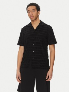 HUGO Koszula Ellino 50539351 Czarny Relaxed Fit