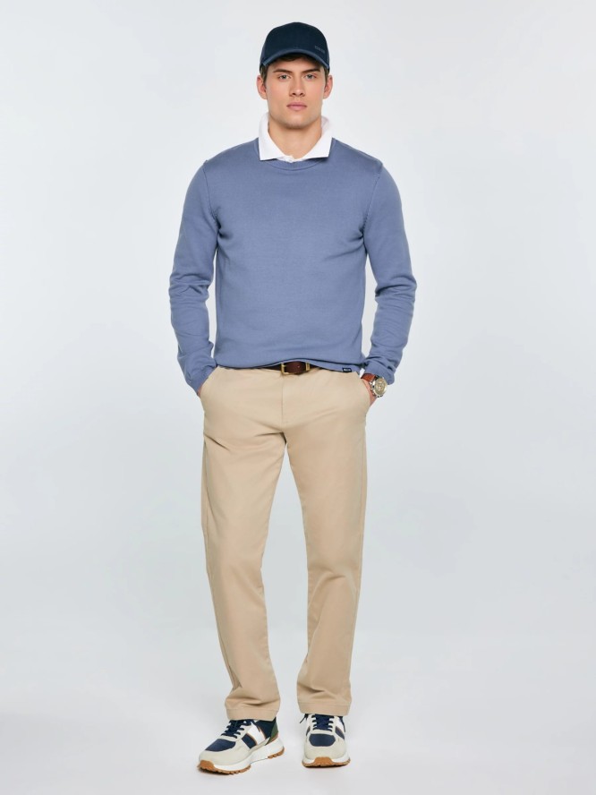 Sweter męski bawełniany niebieski Simoner 402