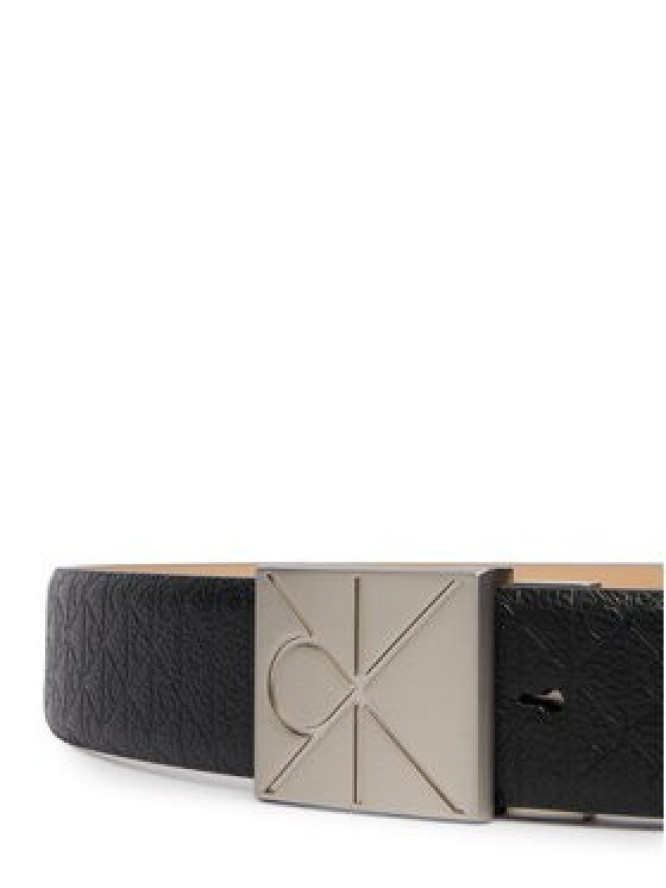 Calvin Klein Pasek Emblem Plaque W/ Aop 35Mm Adj LV04D7082G Czarny