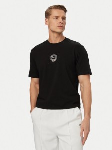 BOSS T-Shirt Open 50560293 Czarny Relaxed Fit
