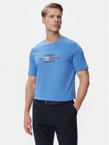 Tommy Hilfiger T-Shirt MW0MW43226 Niebieski Regular Fit