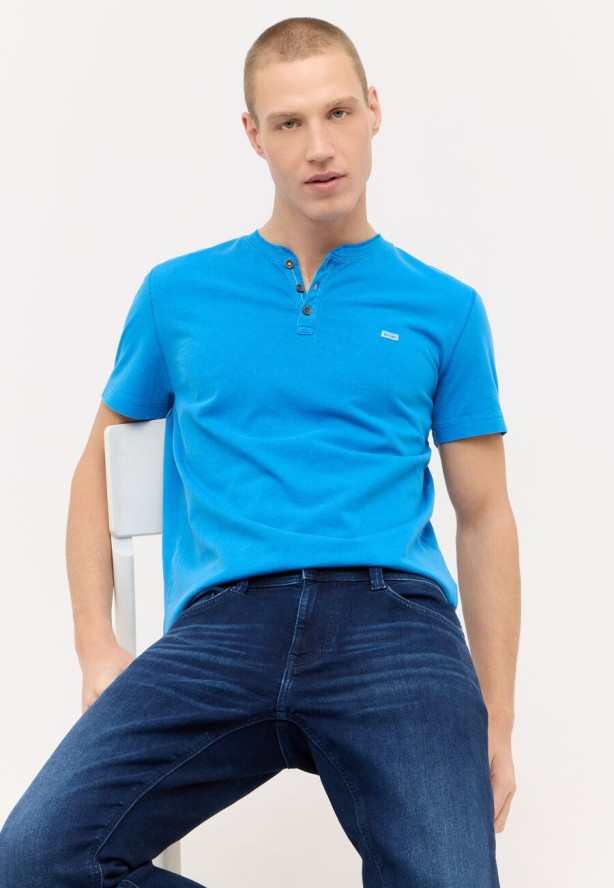 MĘSKA KOSZULKA MUSTANG Austin T-shirt French Blue 1015081 5177