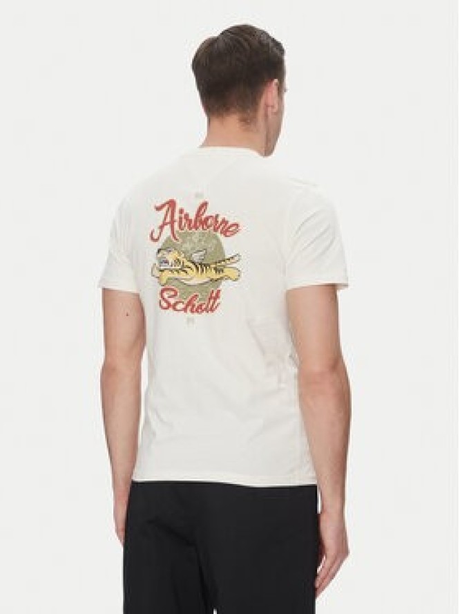 Schott NYC T-Shirt Tsstuarts Biały Standard Fit