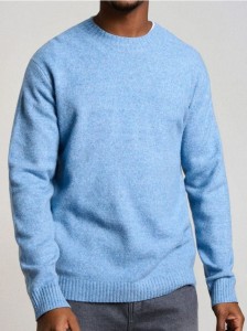Sweter basic - niebieski