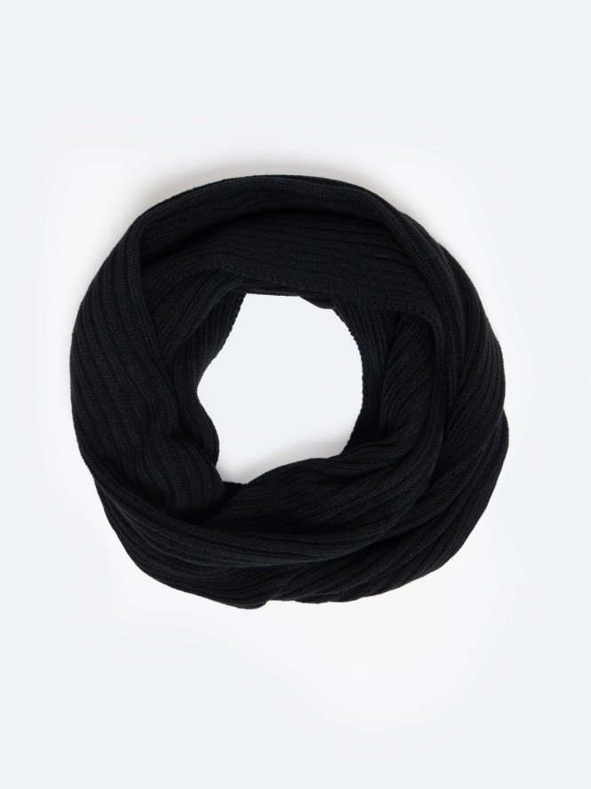 Szalik męski wełniany czarny Hamans 906