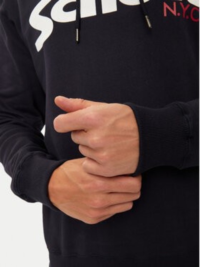 Schott NYC Bluza SWHOOD Granatowy Regular Fit