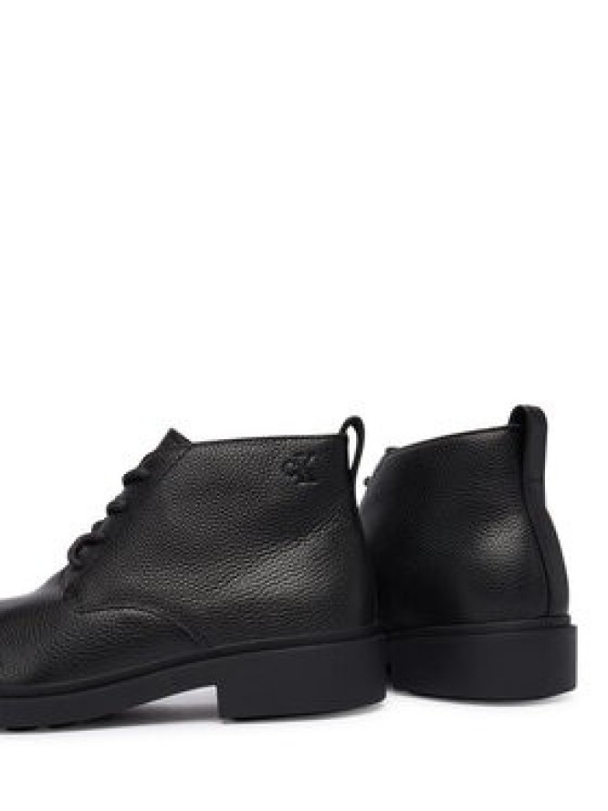Calvin Klein Botki Dress Lug Desert Boot Lth YM0YM01427 Czarny