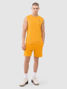 4F Spodenki dresowe męskie - pomarańczowe 3XL