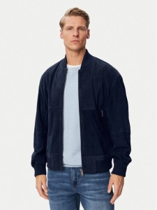 BOSS Kurtka skórzana Jonorve 50562519 Granatowy Regular Fit