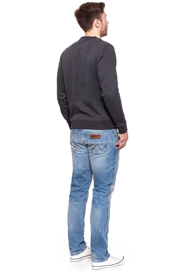 BLUZA WRANGLER MĘSKA CREW SWEAT FADED BLACK W6559IHV6 112130571