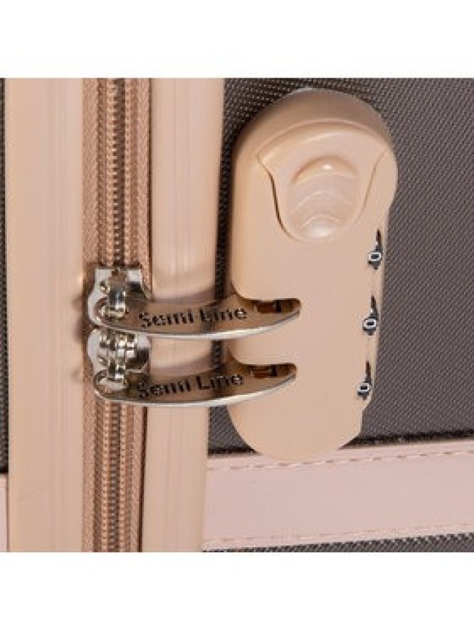 Semi Line Walizka średnia T5508-3 Brązowy