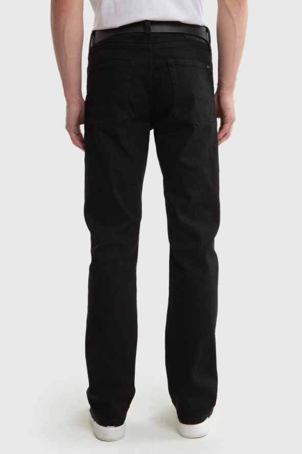 Jeansy męskie z prostą nogawką czarne Colt 901