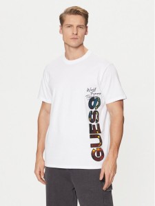 Guess T-Shirt M5RI01 KCHA1 Biały Regular Fit