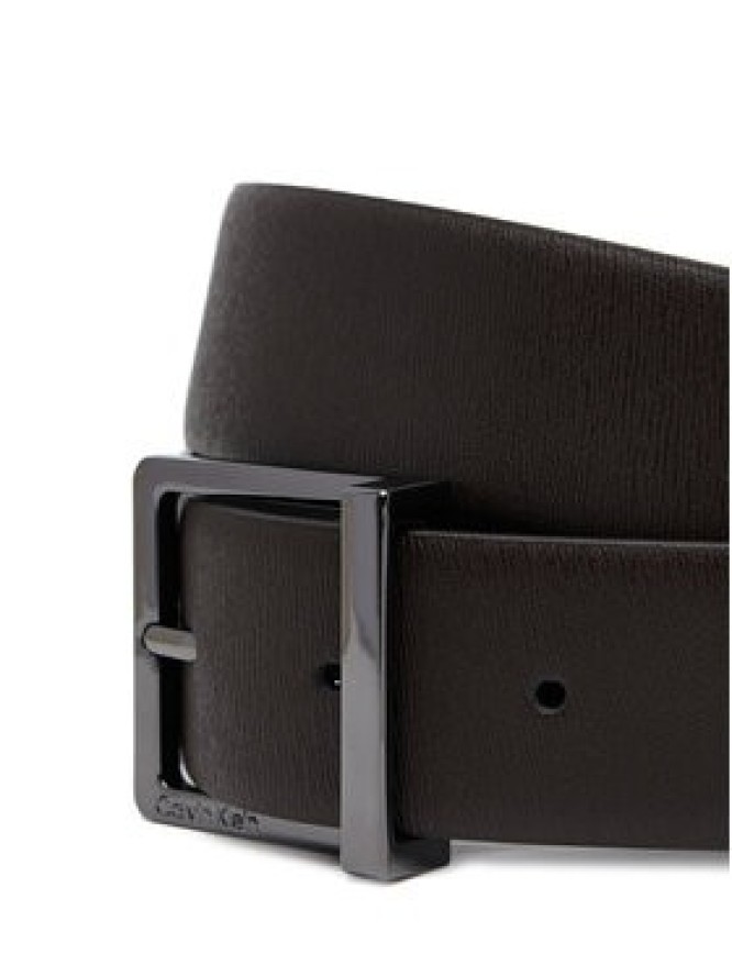 Calvin Klein Pasek Męski Sleek Square Tex 35Mm K50K512837 Brązowy