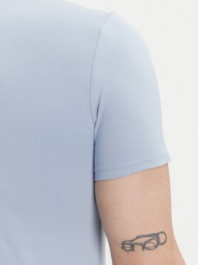Guess T-Shirt M2YI24 J1314 Błękitny Slim Fit