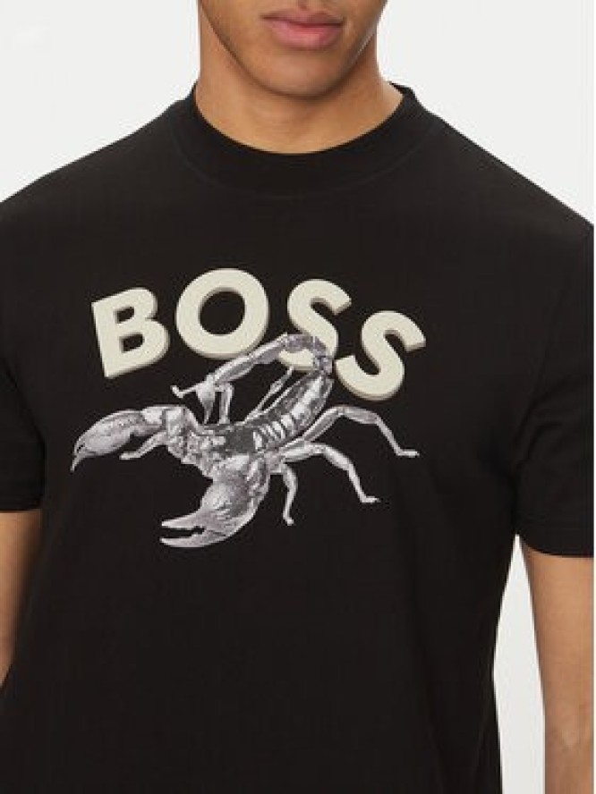 BOSS T-Shirt Te_Bossfish 50539196 Czarny Regular Fit