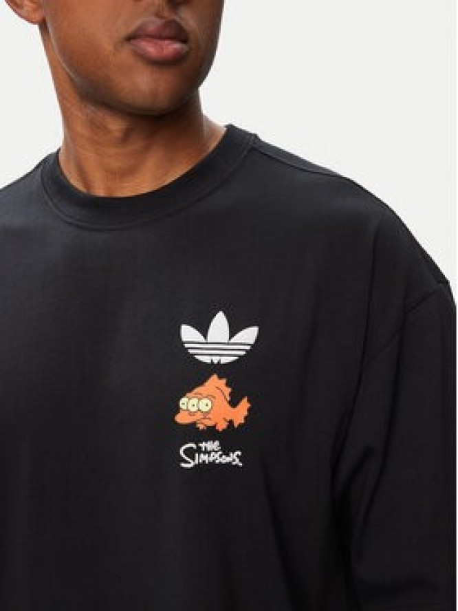 adidas T-Shirt Blinky Graphic LG5063 Czarny Oversize