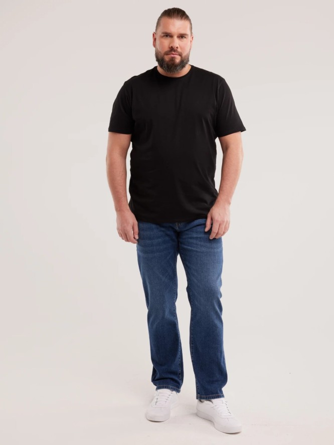 Jeansy męskie z prostą nogawką granatowe Trent 481