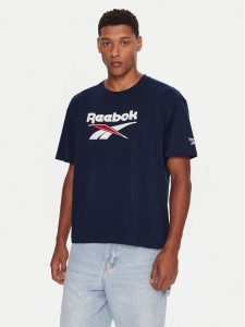 Reebok T-Shirt RK25153CCM Granatowy Regular Fit