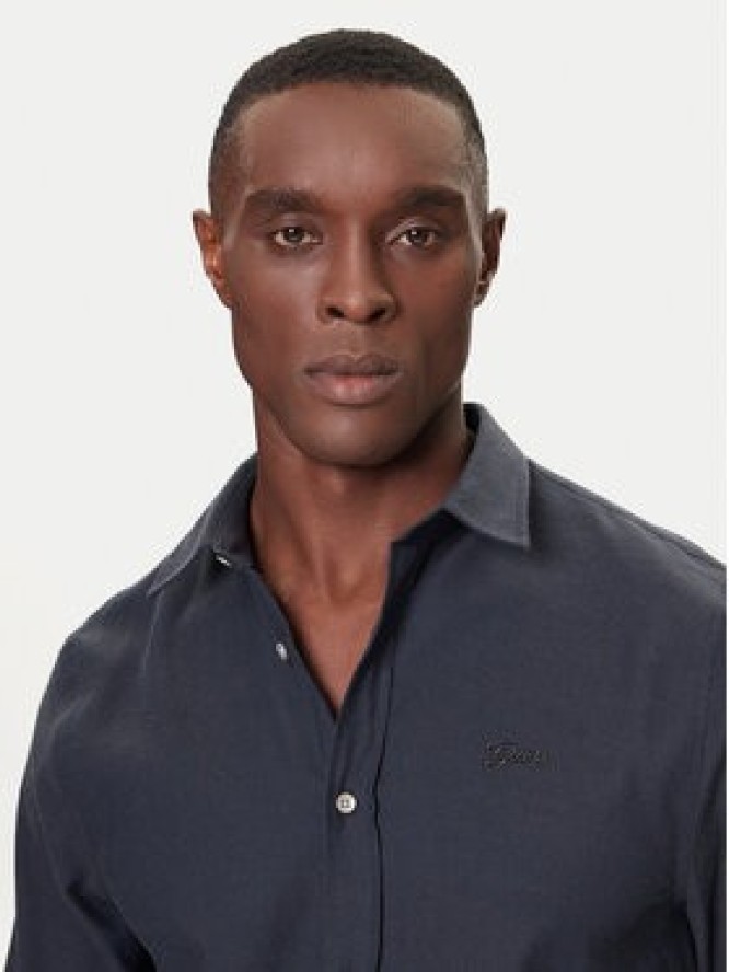 Guess Koszula M5BH26 W1961 Niebieski Regular Fit