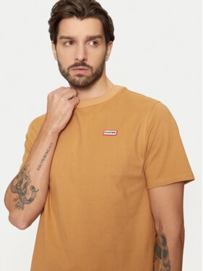 Hunter T-Shirt Alvin HARM0039242 Brązowy Regular Fit